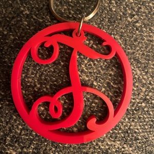NEW keychain with a “T” initial.